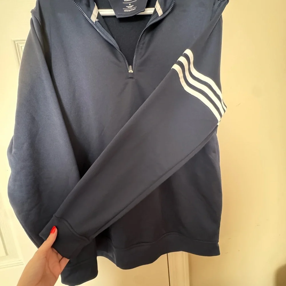 Adidas Dark Blue Half-Zip Sweatshirt